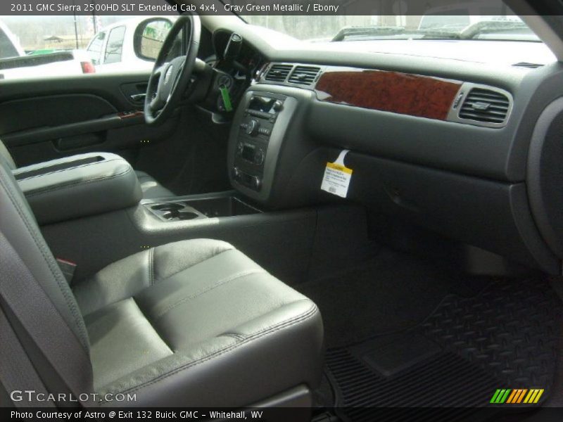 Gray Green Metallic / Ebony 2011 GMC Sierra 2500HD SLT Extended Cab 4x4