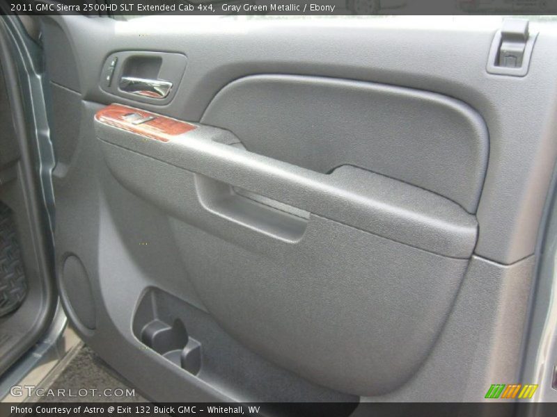 Gray Green Metallic / Ebony 2011 GMC Sierra 2500HD SLT Extended Cab 4x4