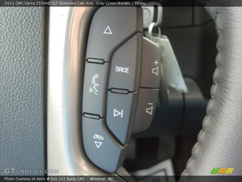 Gray Green Metallic / Ebony 2011 GMC Sierra 2500HD SLT Extended Cab 4x4