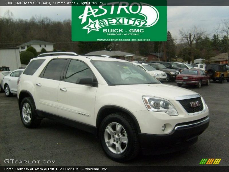 Summit White / Light Titanium 2008 GMC Acadia SLE AWD