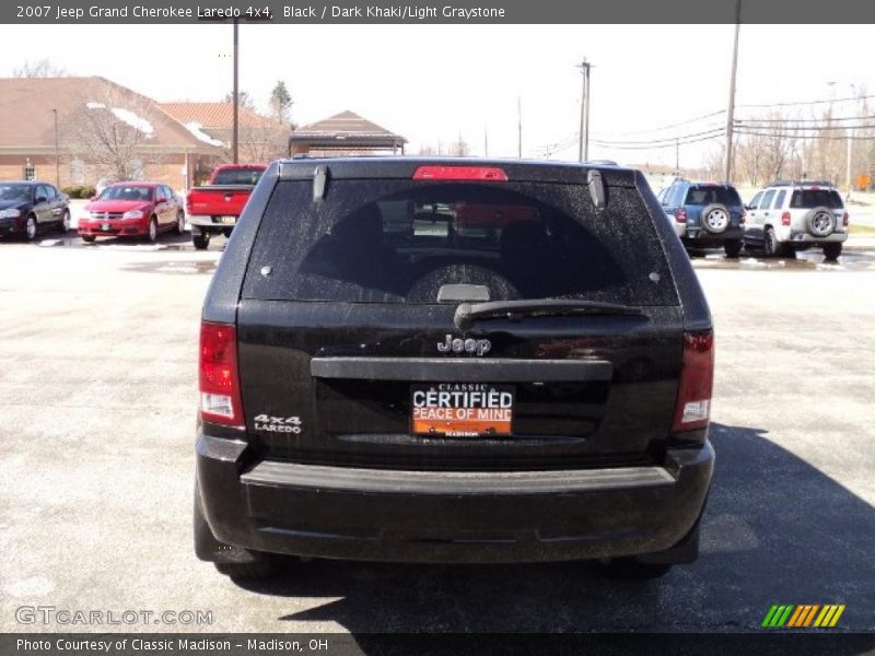 Black / Dark Khaki/Light Graystone 2007 Jeep Grand Cherokee Laredo 4x4