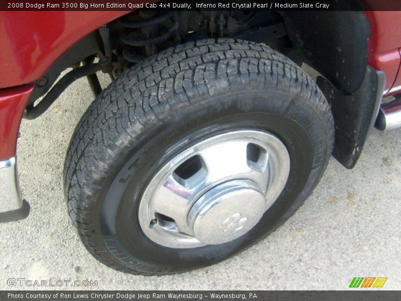 Inferno Red Crystal Pearl / Medium Slate Gray 2008 Dodge Ram 3500 Big Horn Edition Quad Cab 4x4 Dually