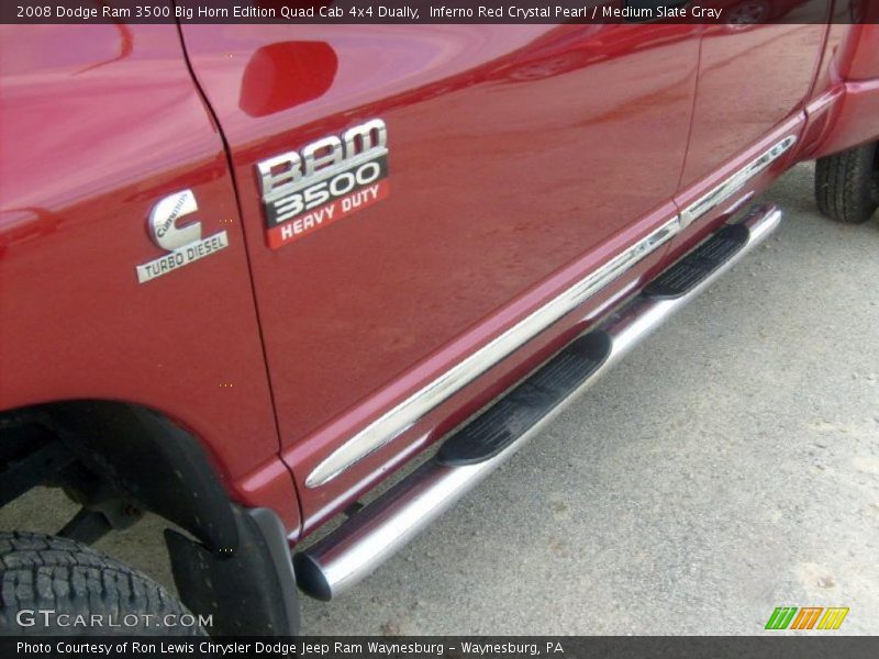 Inferno Red Crystal Pearl / Medium Slate Gray 2008 Dodge Ram 3500 Big Horn Edition Quad Cab 4x4 Dually