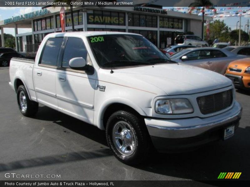 Oxford White / Medium Parchment 2001 Ford F150 Lariat SuperCrew