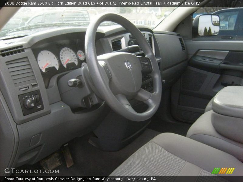 Inferno Red Crystal Pearl / Medium Slate Gray 2008 Dodge Ram 3500 Big Horn Edition Quad Cab 4x4 Dually