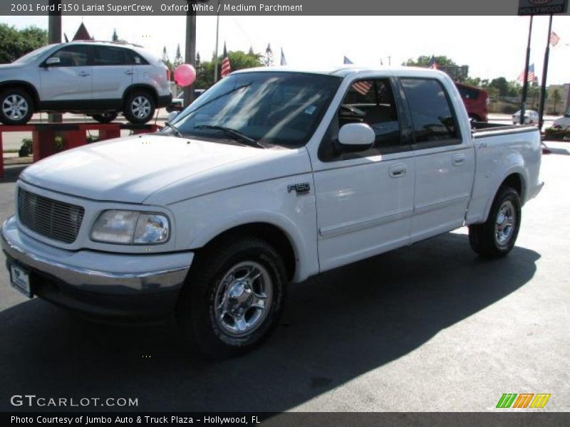 Oxford White / Medium Parchment 2001 Ford F150 Lariat SuperCrew
