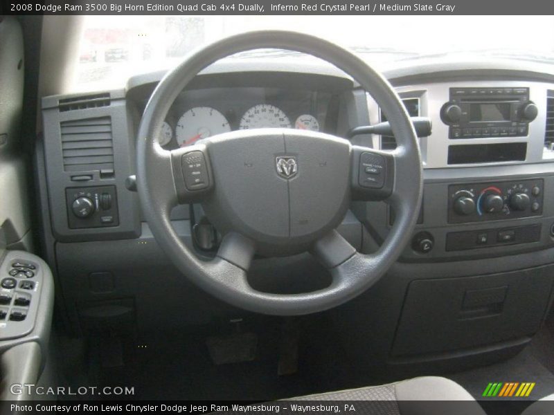 Inferno Red Crystal Pearl / Medium Slate Gray 2008 Dodge Ram 3500 Big Horn Edition Quad Cab 4x4 Dually