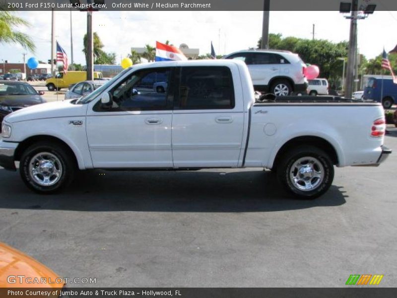 Oxford White / Medium Parchment 2001 Ford F150 Lariat SuperCrew
