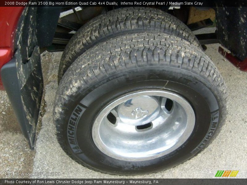 Inferno Red Crystal Pearl / Medium Slate Gray 2008 Dodge Ram 3500 Big Horn Edition Quad Cab 4x4 Dually