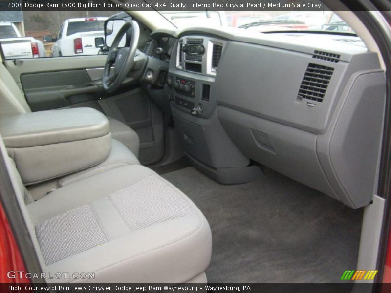 Inferno Red Crystal Pearl / Medium Slate Gray 2008 Dodge Ram 3500 Big Horn Edition Quad Cab 4x4 Dually