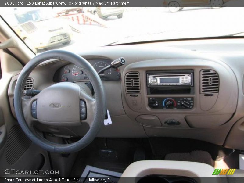 Oxford White / Medium Parchment 2001 Ford F150 Lariat SuperCrew