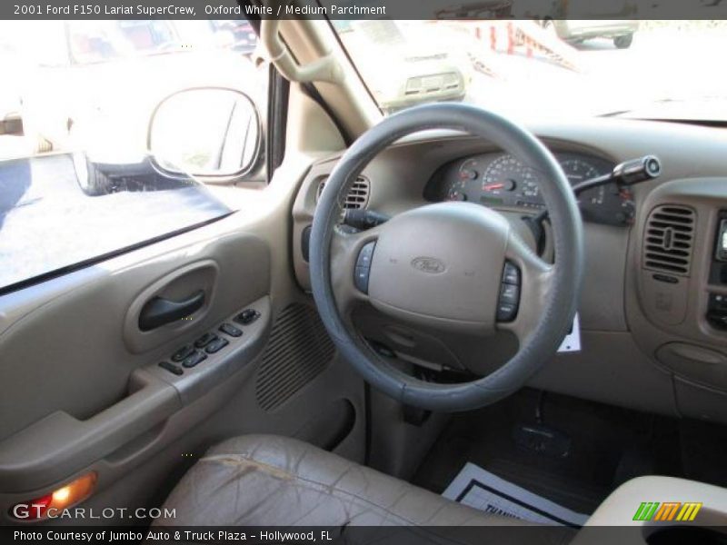 Oxford White / Medium Parchment 2001 Ford F150 Lariat SuperCrew