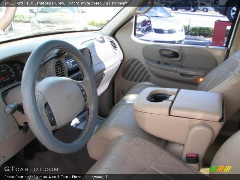 Oxford White / Medium Parchment 2001 Ford F150 Lariat SuperCrew