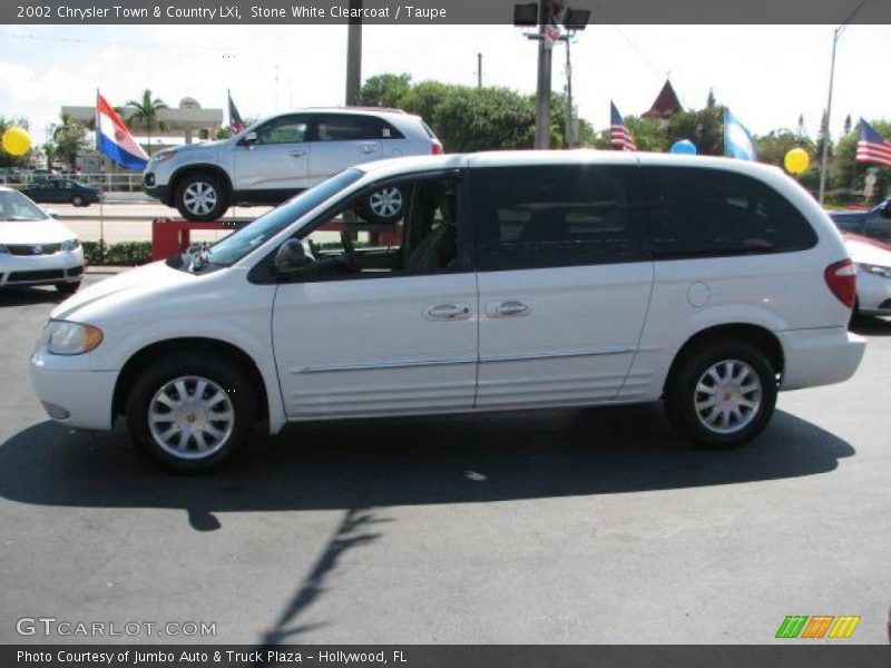 Stone White Clearcoat / Taupe 2002 Chrysler Town & Country LXi