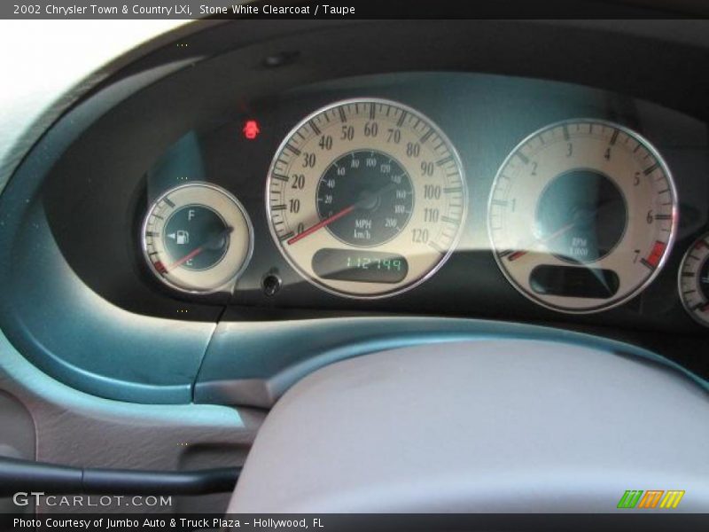 Stone White Clearcoat / Taupe 2002 Chrysler Town & Country LXi