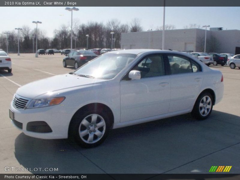 Clear White / Beige 2010 Kia Optima LX