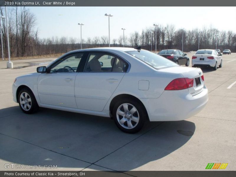 Clear White / Beige 2010 Kia Optima LX
