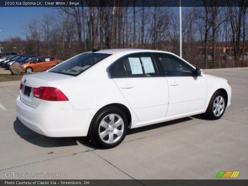 Clear White / Beige 2010 Kia Optima LX