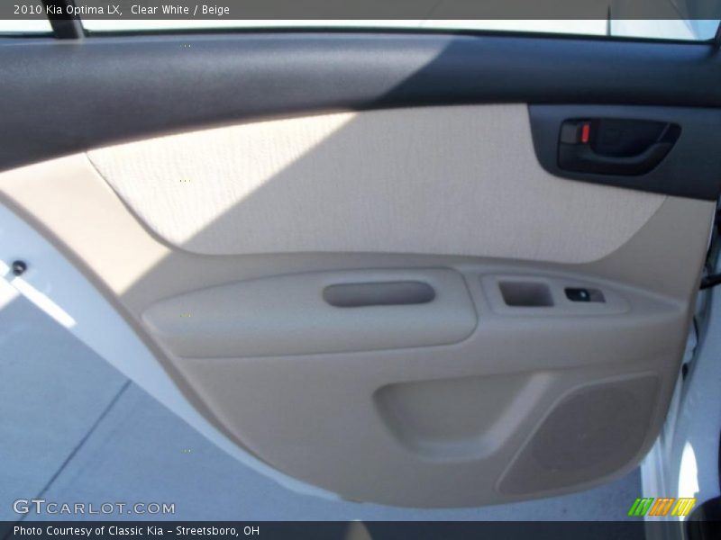 Clear White / Beige 2010 Kia Optima LX