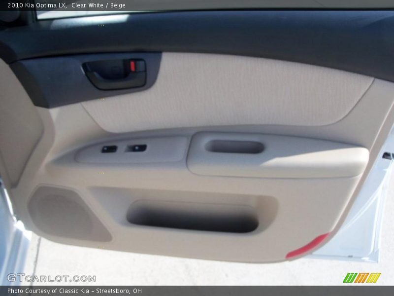 Clear White / Beige 2010 Kia Optima LX