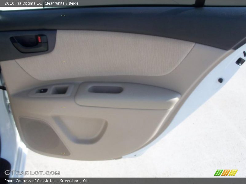 Clear White / Beige 2010 Kia Optima LX