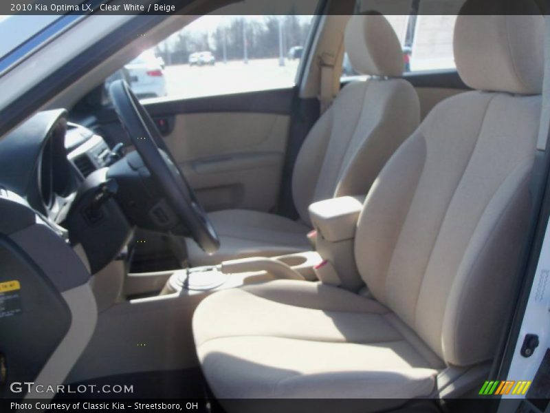 Clear White / Beige 2010 Kia Optima LX