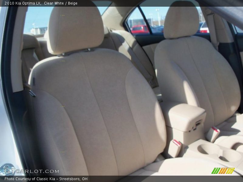 Clear White / Beige 2010 Kia Optima LX