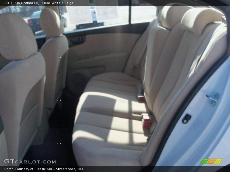 Clear White / Beige 2010 Kia Optima LX