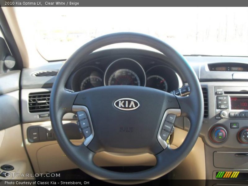 Clear White / Beige 2010 Kia Optima LX