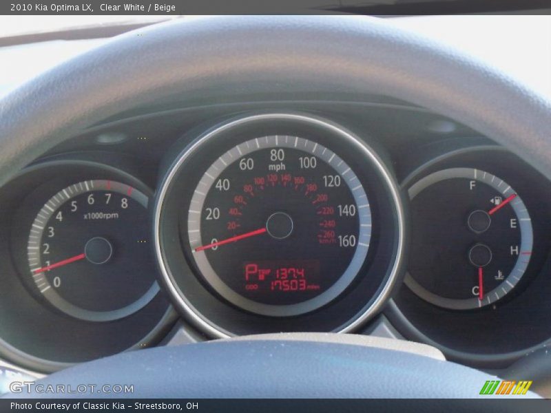 Clear White / Beige 2010 Kia Optima LX