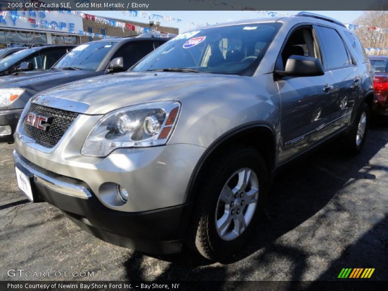 Gold Mist Metallic / Ebony 2008 GMC Acadia SLE
