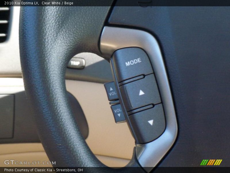 Clear White / Beige 2010 Kia Optima LX