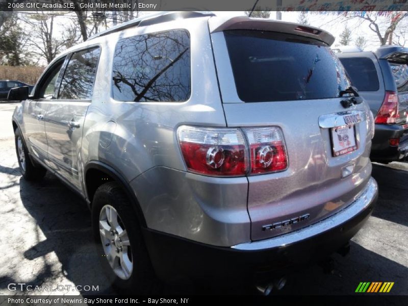 Gold Mist Metallic / Ebony 2008 GMC Acadia SLE