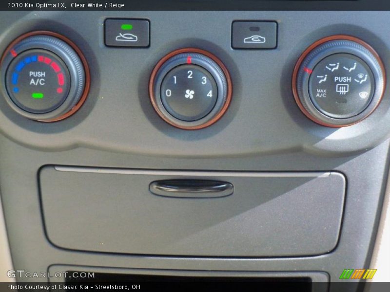 Clear White / Beige 2010 Kia Optima LX