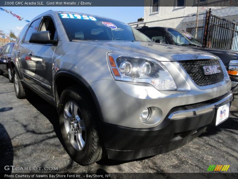 Gold Mist Metallic / Ebony 2008 GMC Acadia SLE