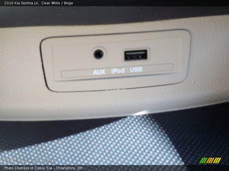 Clear White / Beige 2010 Kia Optima LX