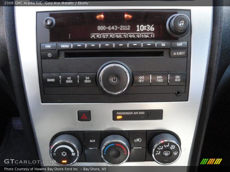 Controls of 2008 Acadia SLE