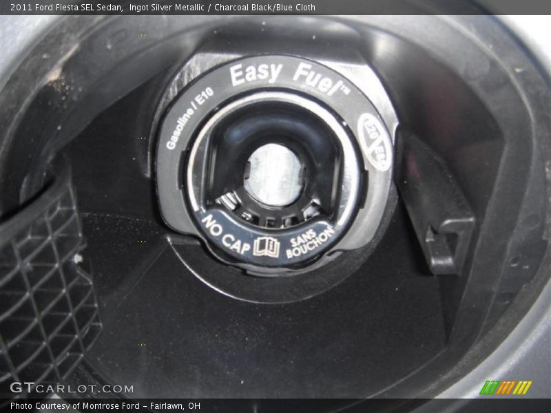 Ingot Silver Metallic / Charcoal Black/Blue Cloth 2011 Ford Fiesta SEL Sedan