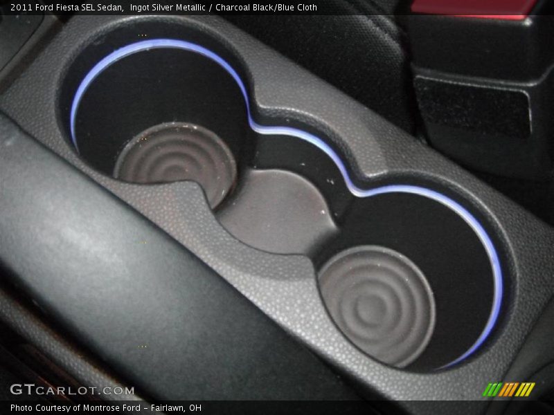 Ingot Silver Metallic / Charcoal Black/Blue Cloth 2011 Ford Fiesta SEL Sedan
