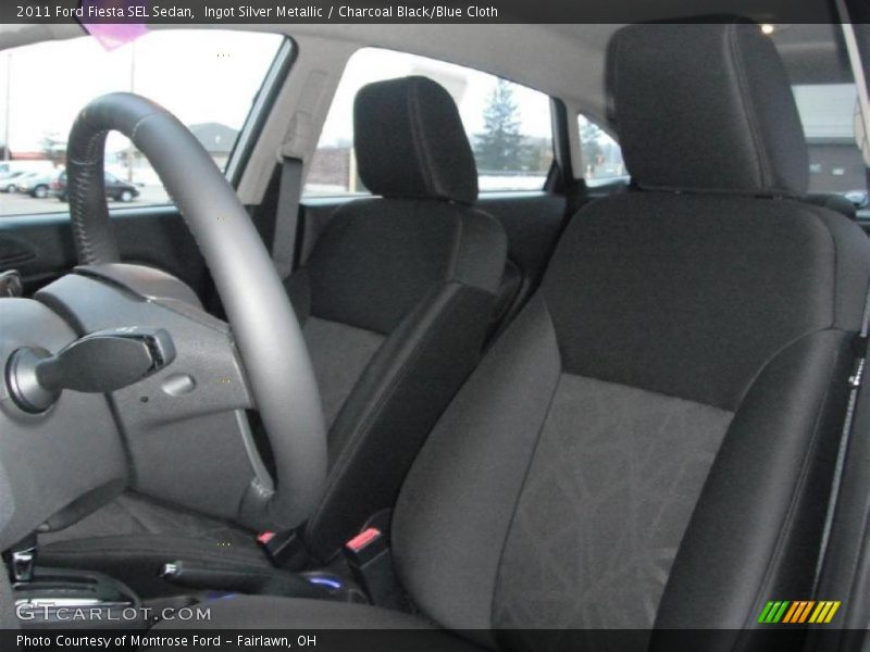 Ingot Silver Metallic / Charcoal Black/Blue Cloth 2011 Ford Fiesta SEL Sedan
