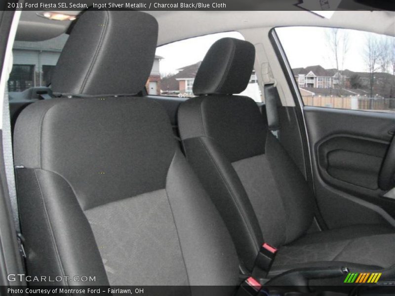Ingot Silver Metallic / Charcoal Black/Blue Cloth 2011 Ford Fiesta SEL Sedan