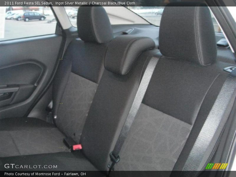 Ingot Silver Metallic / Charcoal Black/Blue Cloth 2011 Ford Fiesta SEL Sedan