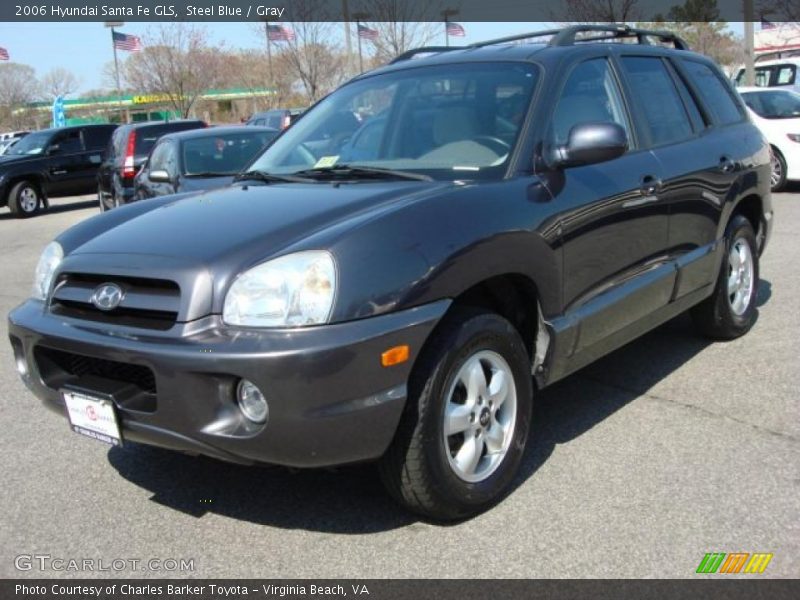 Steel Blue / Gray 2006 Hyundai Santa Fe GLS