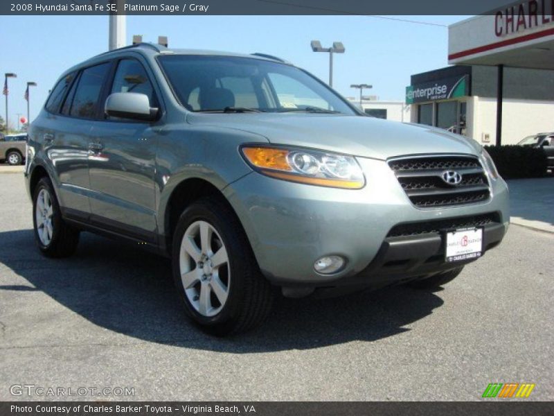 Platinum Sage / Gray 2008 Hyundai Santa Fe SE