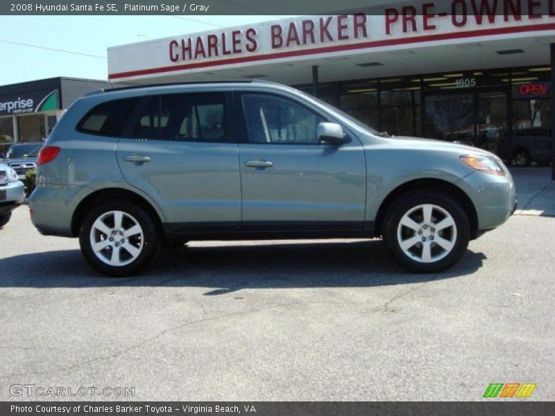 Platinum Sage / Gray 2008 Hyundai Santa Fe SE