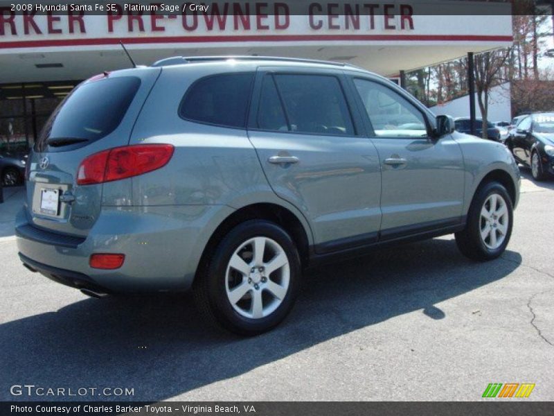 Platinum Sage / Gray 2008 Hyundai Santa Fe SE