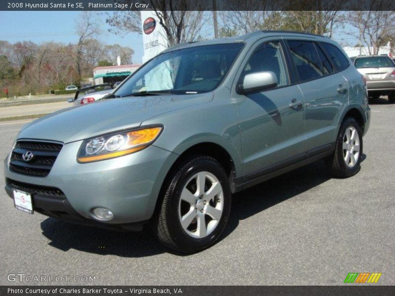 Platinum Sage / Gray 2008 Hyundai Santa Fe SE