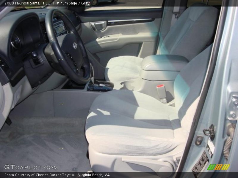 Platinum Sage / Gray 2008 Hyundai Santa Fe SE