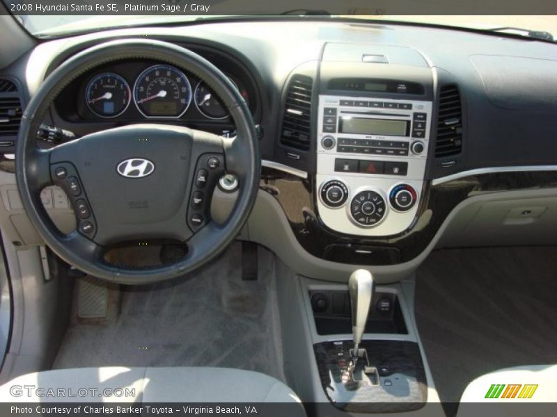 Platinum Sage / Gray 2008 Hyundai Santa Fe SE