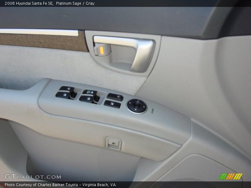Platinum Sage / Gray 2008 Hyundai Santa Fe SE